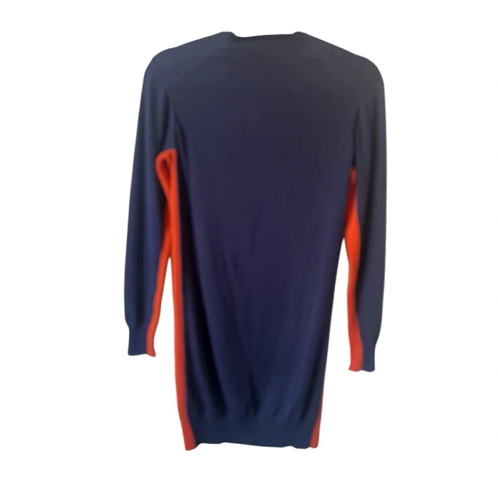 NWT SKFK Domeka Navy Organic Cotton Colorblock Sweater Dress Size 14
